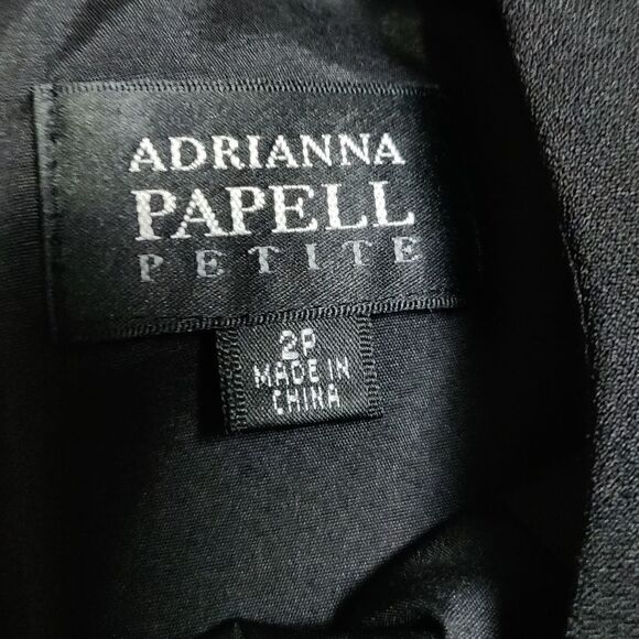NWOT Adrianna Papell Black Lace Power Suit Dress SZ 2P - Picture 12 of 12